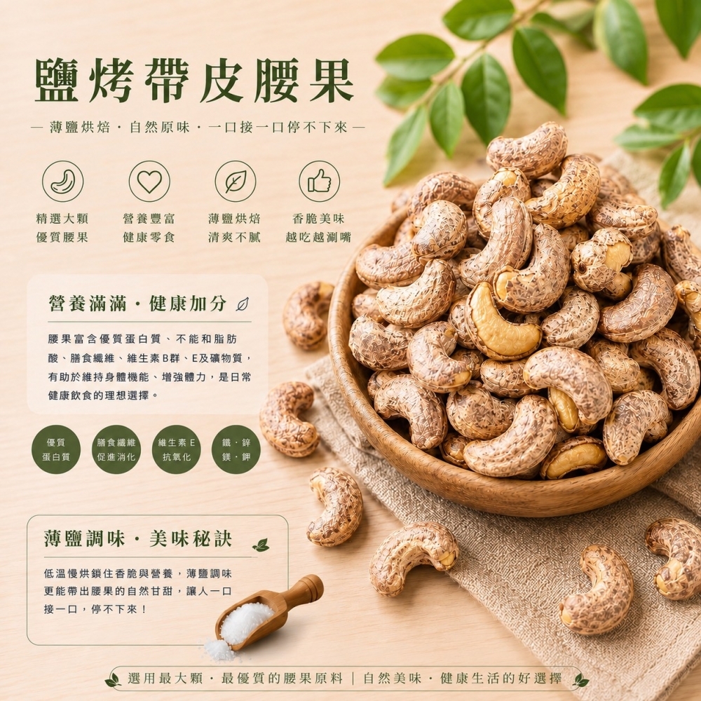 鹽烤帶皮腰果
